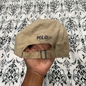 Tan Ralph Lauren polo hat. Adjustable band